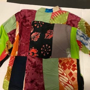 Vintage multicolored jacket from the Kosi Bali Collection with round metal butto